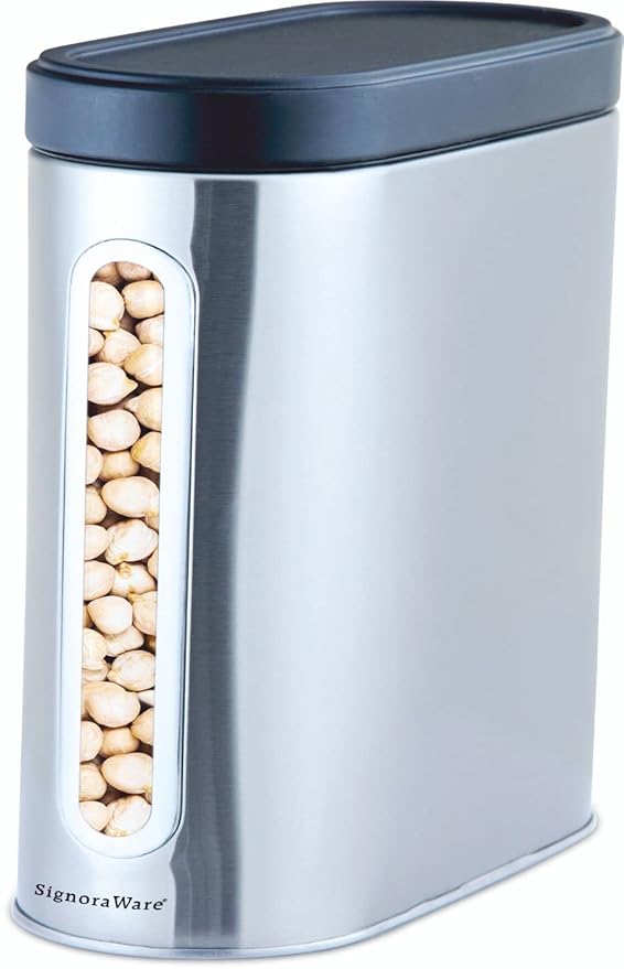 "Signora Ware Modular Steel Container  ( Window Oval Matte ) 2300 ML