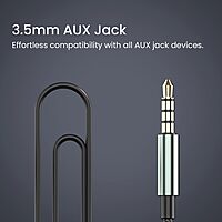 Portronics Conch Tune A – 3.5mm Earphones with Mic, featuring a durable braided cable for tangle-free use, delivering clear sound quality and comfort for an enhanced listening experience.