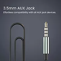 Portronics Conch Tune A – 3.5mm Earphones with Mic, featuring a durable braided cable for tangle-free use, delivering clear sound quality and comfort for an enhanced listening experience.