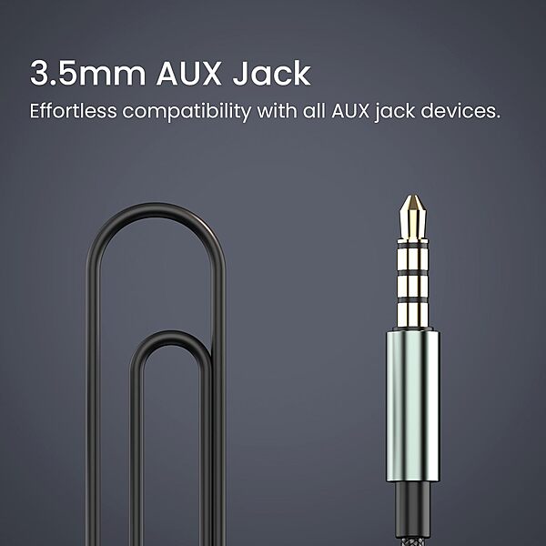 Portronics Conch Tune A – 3.5mm Earphones with Mic, featuring a durable braided cable for tangle-free use, delivering clear sound quality and comfort for an enhanced listening experience.