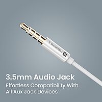 Portronics Conch Sigma A In-Ear Earbuds – 3.5mm | On/Off/Volume Switch | White | 6 Months Warranty