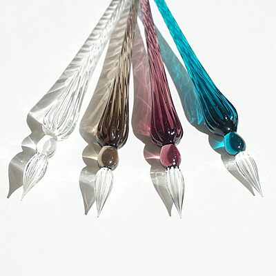 Jacques Herbin Round Glass Pen, 18cm Jacques Herbin Round Glass Pen, 18cm