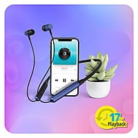 ZEBRONICS Zeb Evolve Wireless Bluetooth in Ear Neckband Earphone, Rapid Charge, Dual Pairing, Magnetic earpiece,Voice Assistant with Mic