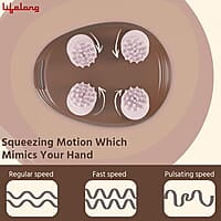 Lifelong Rechargeable Electric Head & Scalp Kneading Massager, 4 Speed Modes, Handheld Portable Head Massager for Hair Growth