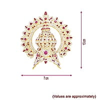 God Ornament Amman Face/Mugam with Crown/Kireedom and Lotus Attigai