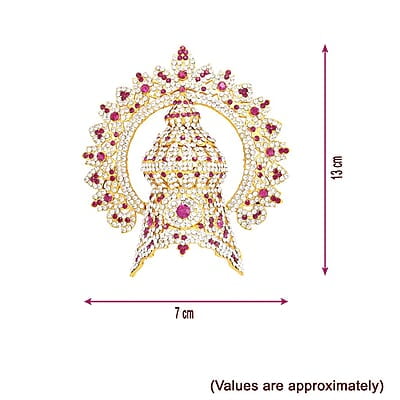 God Ornament Amman Face/Mugam with Crown/Kireedom and Lotus Attigai