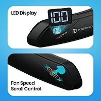 Portronics CoolAid Neck Fan – Enjoy hands-free cooling with this lightweight neck fan featuring a 4000mAh battery for long-lasting comfort. Perfect for hot days and outdoor activities!