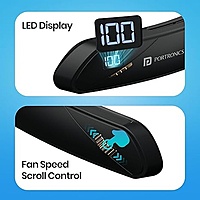 Portronics CoolAid Portable Rechargeable Neck Fan With Cooling Plate Technology, 360° Cooling, Scroll Fan Control, LED Display, Brushless Motor, 4000mAh Battery, Adjustable Neck Fan, Light Weight Portronics CoolAid Portable Rechargeable Neck Fan With Cooling Plate Technology, 360° Cooling, Scroll Fan Control, LED Display, Brushless Motor, 4000mAh Battery, Adjustable Neck Fan, Light Weight