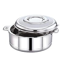 TWIN BIRDS Helio Stainless Steel Casserole for Roti | Steel Tiffin Box | Insulated Casserole 1000ml | Hotpot Roti Box with Steel Lid | Stainless Steel Serving Dish