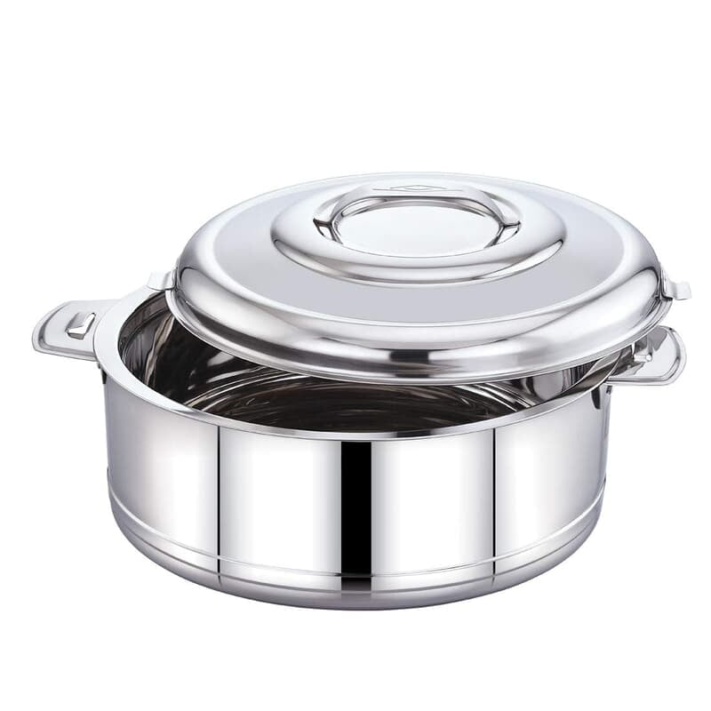 TWIN BIRDS Helio Stainless Steel Casserole for Roti | Steel Tiffin Box | Insulated Casserole 1000ml | Hotpot Roti Box with Steel Lid | Stainless Steel Serving Dish
