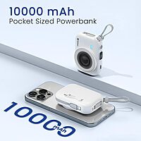 Portronics 3017 Power Shutter Wireless Charge 20K Power Bank– 20000mAh | 15W  | White