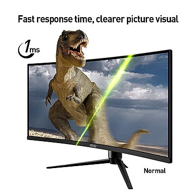 MSI 34-Inch UWQHD 144Hz Curved Gaming Monitor, 1ms Response Time, Adaptive Sync, MAG342CQR