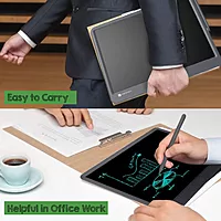 Portronics Ruffpad 15 – 15" LCD Writing Pad, Grey. Perfect for notes, sketches, and reminders. Lightweight, portable, and eco-friendly. Easy to use with a simple erase button. Ideal for all ages.