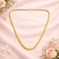 Impon Gold Plated Double Rope Chain Necklace for Men & Women | Thick Twisted Design Gold Finish Chain | Premium Daily Wear Jewelry