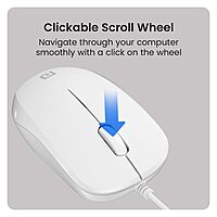 POR 2222 Toad 102 Wired Mouse – 1200 DPI | 1.25M USB Cable | White | 1 Year Warranty