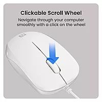 POR 2222 Toad 102 Wired Mouse – 1200 DPI | 1.25M USB Cable | White | 1 Year Warranty