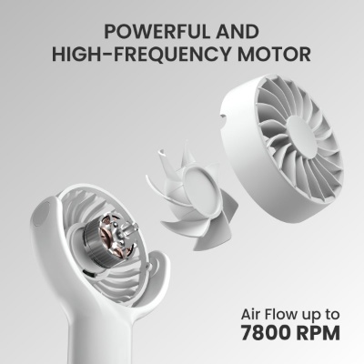 Portronics Toofan Mini Portable Rechargeable Fan with 3 Speed Modes, Upto 7800 RPM Max Speed, 2000 mAh Battery, Type C Charging Port, Magnetic Base for Stability Portronics Toofan Mini Portable Rechargeable Fan with 3 Speed Modes, Upto 7800 RPM Max Speed, 2000 mAh Battery, Type C Charging Port, Magnetic Base for Stability