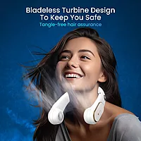 Portronics Gobreeze – Portable Neck Fan White is a lightweight, hands-free fan with adjustable speeds, perfect for outdoor comfort.