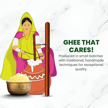 GRANULES Pure Cow Ghee 500ml | Natural Desi Ghee | Premium Cow Ghee | Organic Pure Ghee | Traditional Method | Authentic Ghee for Cooking | Ghee Cow 500ml Glass Jar - Pack of 3