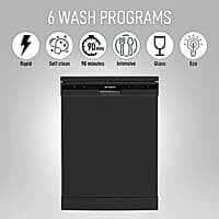 Faber 12 Place Settings Dishwasher (FFSD 6PR 12S, Neo Black, Best suited for Indian Kitchen, Hygiene Wash