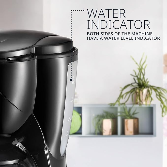 Delonghi ICM2.1.BK 1000 -Watt, Drip Coffee Maker for Home & Office – 10-Cup Capacity, Black Finish