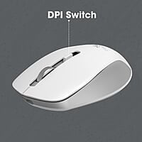 ZEBRONICS Zeb-Jaguar Wireless Mouse, 2.4GHz with USB Nano Receiver, High Precision Optical Tracking, 4 Buttons, Plug & Play, Ambidextrous, for PC/Mac/Laptop