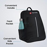 Portronics Byte Backpack – 15.6 Inch Laptop Backpack | Black | 1 Year Warranty