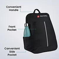 Portronics Byte Backpack – 15.6 Inch Laptop Backpack | Black | 1 Year Warranty