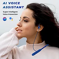 Lapcare Wooband 105 LBN‑123B Wireless Neckband Earphones | Bluetooth 5.3, 10 mm Driver, Up to 20 hr Playtime, USB‑C Fast Charge, IPX5 Water‑Resistant, Magnetized Earbuds & Mic