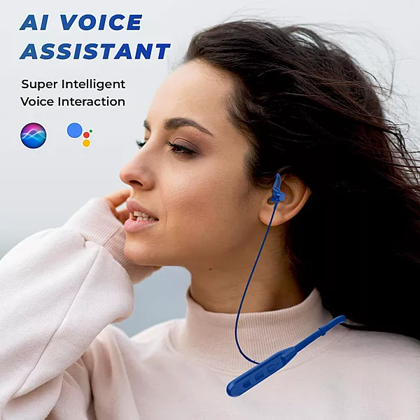 Lapcare Wooband 105 LBN‑123B Wireless Neckband Earphones | Bluetooth 5.3, 10 mm Driver, Up to 20 hr Playtime, USB‑C Fast Charge, IPX5 Water‑Resistant, Magnetized Earbuds & Mic