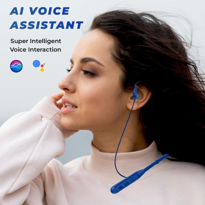 Lapcare Wooband 105 LBN‑123B Wireless Neckband Earphones | Bluetooth 5.3, 10 mm Driver, Up to 20 hr Playtime, USB‑C Fast Charge, IPX5 Water‑Resistant, Magnetized Earbuds & Mic