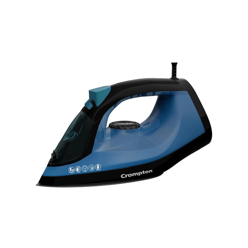 Crompton FabrimaX Plus 1250 W Steam Iron with 200 ml water tank, Upto 13g /min Steam Output and Teflon Coating Soleplate