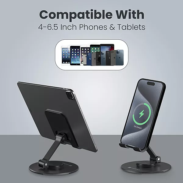 Portronics Mobot 4 Universal Mobile Holder – 360° Rotatable, Height Adjustabl | 1 Year Warranty