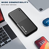 Lapcare Ginnie I LPB‑003 10000 mAh Li‑Polymer power bank with dual input Type‑B & Type‑C ports, LED indicator, fast charging & safety protection.