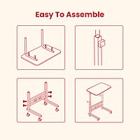 Portronics Buddy D – Laptop Table (Crimson Red, Wood) offers style and functionality, enhancing comfort and productivity for work or leisure.