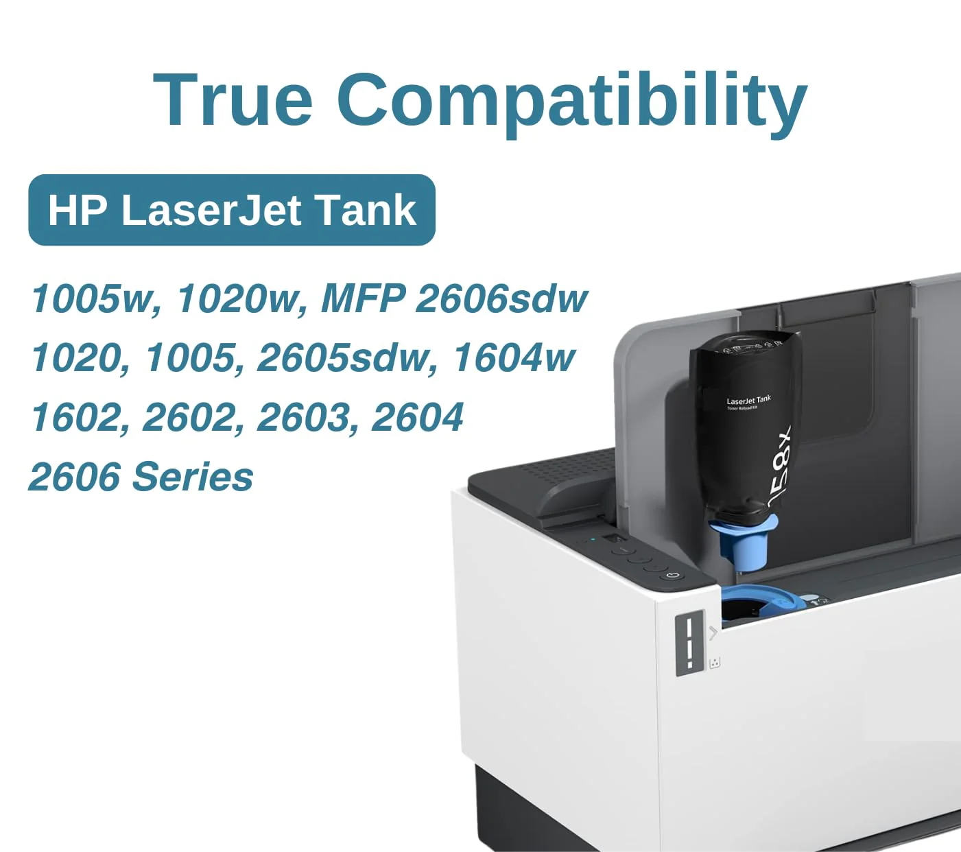 158X/158A Toner Cartridge Refill for HP Laserjet Tank 1005w 1020w 2605sdw 2606sdw Printer