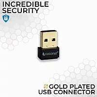 Coconut Wireless Adapter WA04 (Seamless Wi-Fi Connectivity, High-Speed Internet, Compact Design, Easy Setup, Reliable Performance, Perfect for Home & Office, 1 Year Warranty)