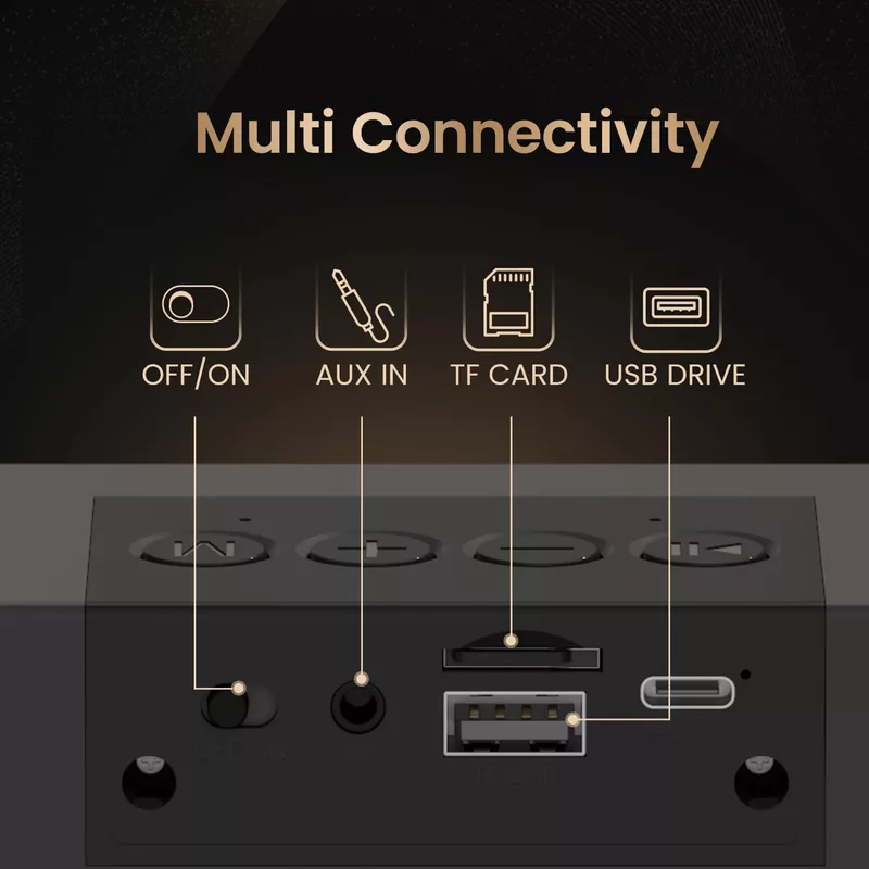 POR 2423 Decibel 24 Soundbar – 10W | BT 5.3 | TWS | AUX | USB | TF | FM | Volume Control | Recharge