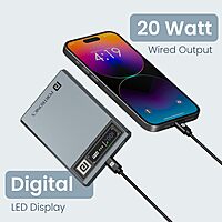 Portronics Magclick 5K is a 5000mAh magnetic wireless charger designed for convenience. It offers fast charging, portability, and a sleek design, making it perfect for on-the-go power needs.