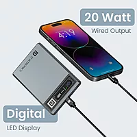 Portronics Magclick 5K is a 5000mAh magnetic wireless charger designed for convenience. It offers fast charging, portability, and a sleek design, making it perfect for on-the-go power needs.