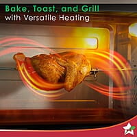 Wonderchef Oven Toaster Griller - 48 litres 6-Stage Heat Selection Bake, Grill, Roast