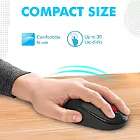 Portronics Toad 12: 2.4G Wireless Mouse with USB Receiver, ergonomic design, smooth tracking, long battery life, plug and play, compatible with Windows and Mac, perfect for home and office use.