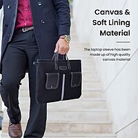 Portronics Elements Go 1 EnCase 103 Laptop Hand Bag – 15.6 Inch | Black | 1 Year Warranty