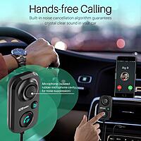 Portronics Auto 12 | Bluetooth Car Receiver for Music & Calls | Stream music & take calls hands-free | Easy setup | Compact design | Compatible with all Bluetooth devices | Enjoy clear audio.