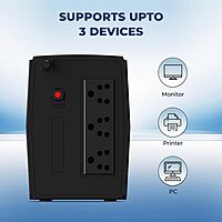 Lapcare LAPON‑750 UPS: 600 VA/360 W line‑interactive UPS with AVR, generator‑safe cold‑start, off‑mode charging, auto‑restart on power restore, 2‑year warranty.