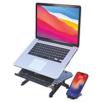 Portronics Hexa 33 Laptop Stand – Adjustable Height & Phone Holder