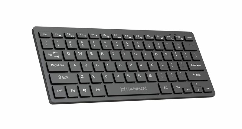 HAMMOK Mini Wireless Keyboard – Compact Slim Design | USB Receiver | Portable External Keyboard | Windows PC, Laptop & Tablet Compatible