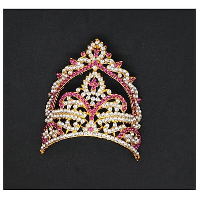 God Ornament God,Goddess Red Stone Crown(or) kireedam God Ornament God,Goddess Red Stone Crown(or) kireedam
