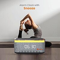 Just Corseca Sushi Elegant Speaker Alarm Clock – 20W | Wireless Charging | White Noise | White