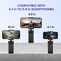 Portronics Mobot Clip – 360° Phone Stand, Blue. This versatile phone holder offers adjustable angles for hands-free viewing, perfect for video calls and streaming. Compact and portable design.